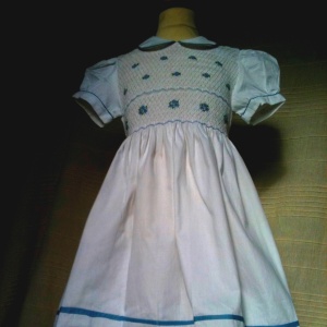 Blue and white